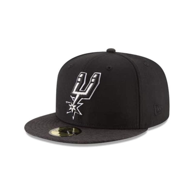 San Antonio Spurs Gorra | New Era NBA Shadow Tech 59fifty Fitted Cap Mexico - Negros